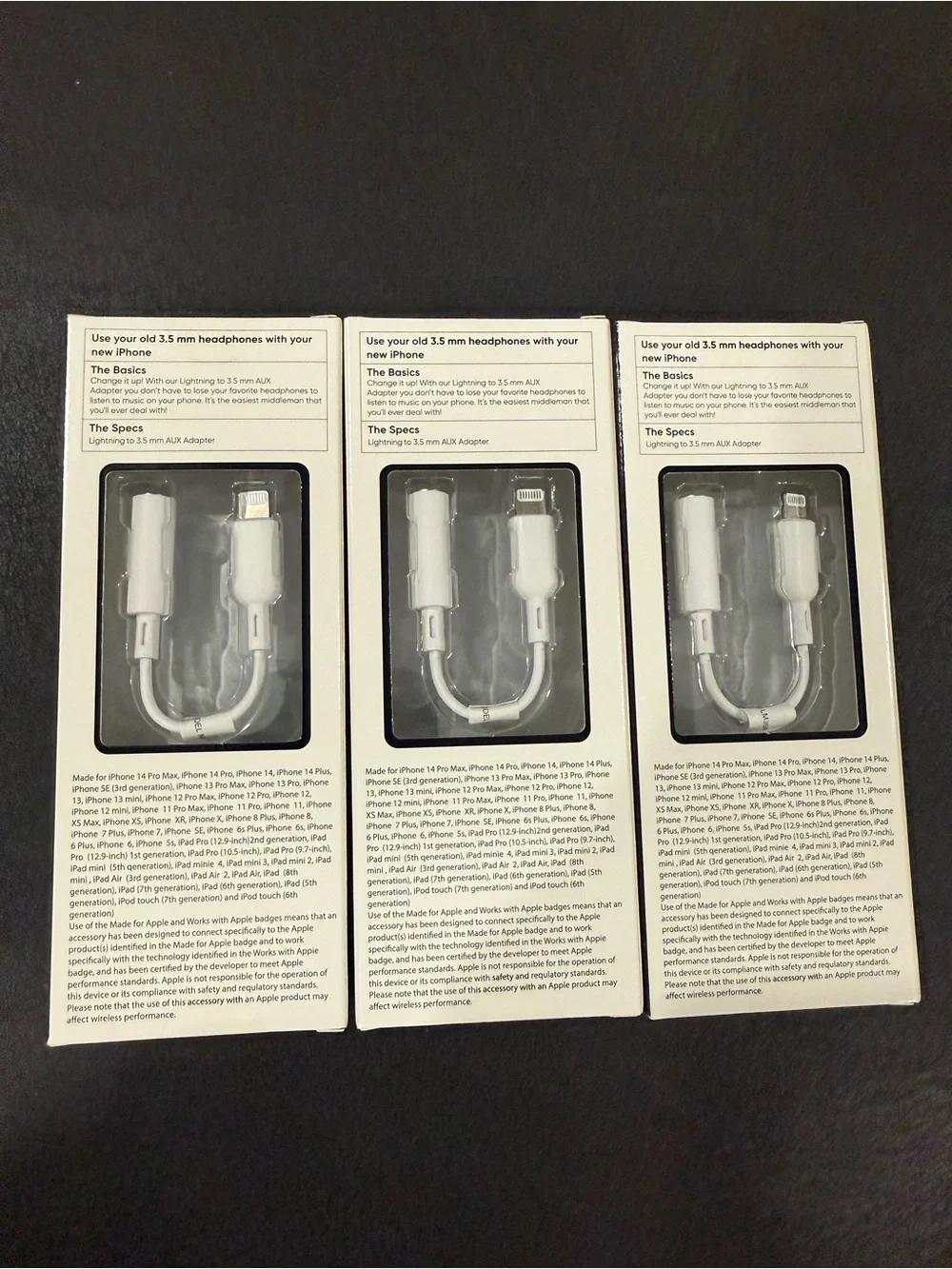 Lightning to 3.5mm Aux Adapter - White